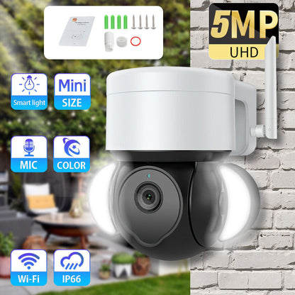 5MP PTZ Wireless Wifi Security Camera 10X Optical Zoom Auto Motion Tracking Tuya