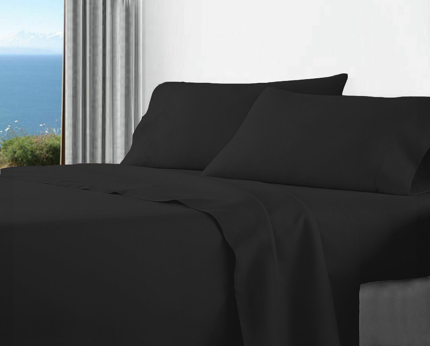 4 Pcs Bed Sheet Set 2000Thread Count Super Soft Microfiber with Deep Pocket