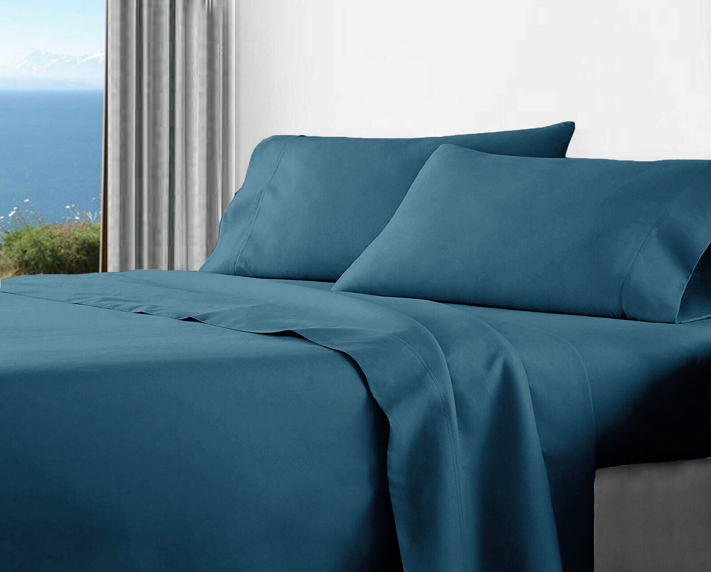 4 Pcs Bed Sheet Set 2000Thread Count Super Soft Microfiber with Deep Pocket