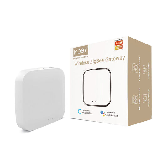 MOES Wireless Tuya Zigbee 3.0 Smart Gateway Hub Bridge Alexa Google Smart Life