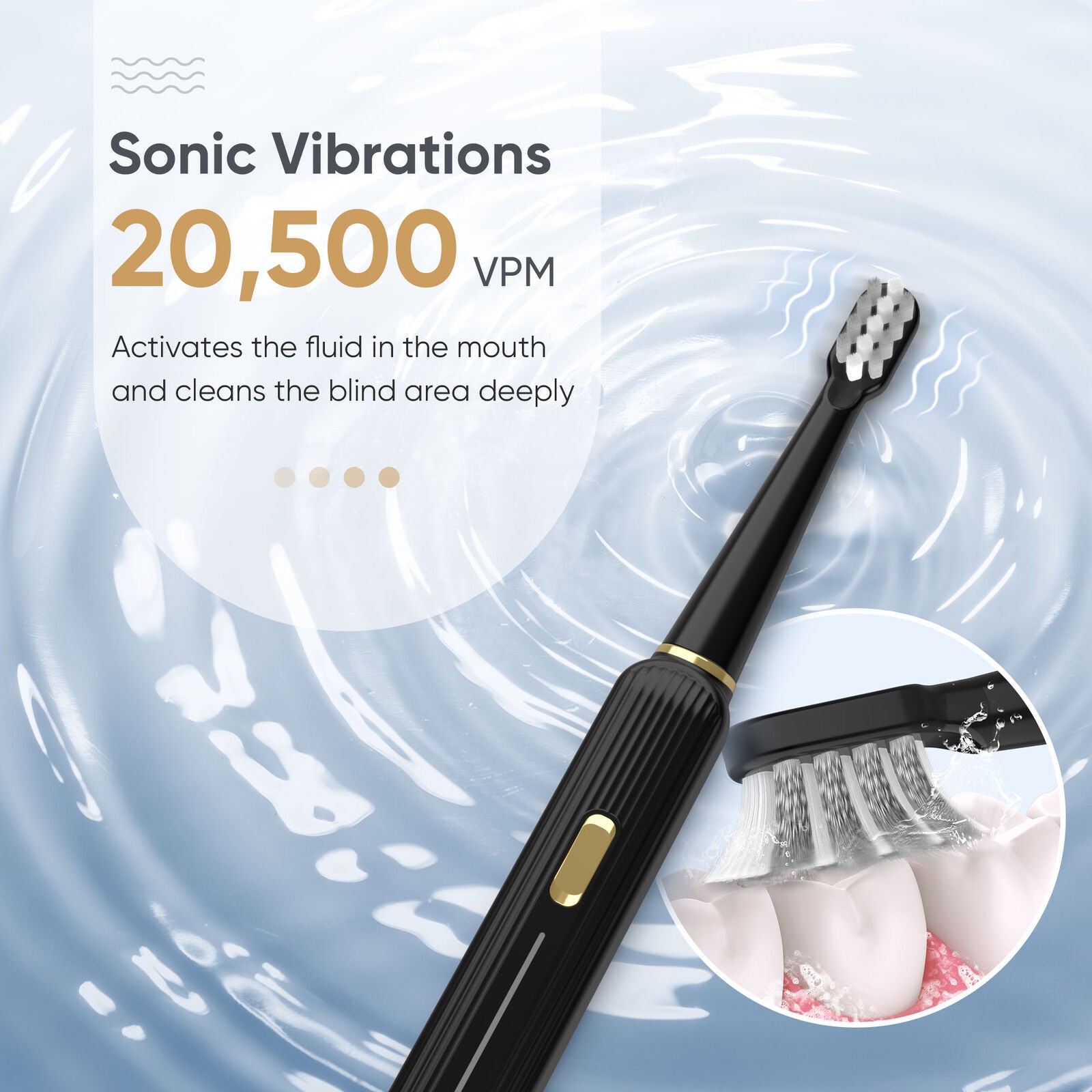 SEJOY Sonic Electric Toothbrush Rechargeable with 12 Brush Heads 5 Modes Timer