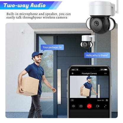 5MP PTZ Wireless Wifi Security Camera 10X Optical Zoom Auto Motion Tracking Tuya