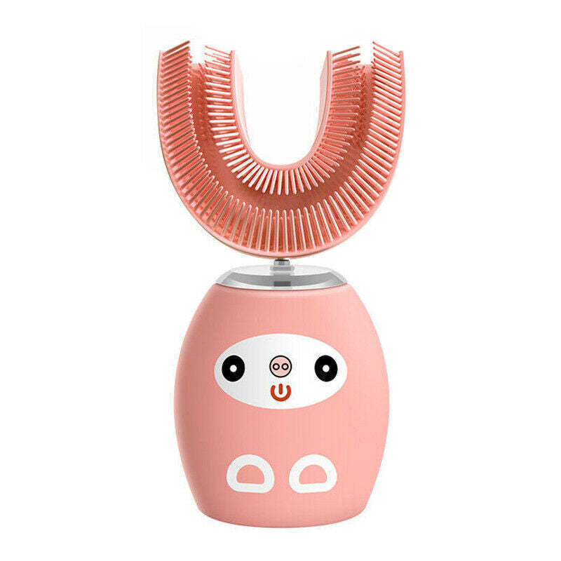 Children Kids Automatic Electric Toothbrush 360° U-Shaped Brush Teeth Cleaner