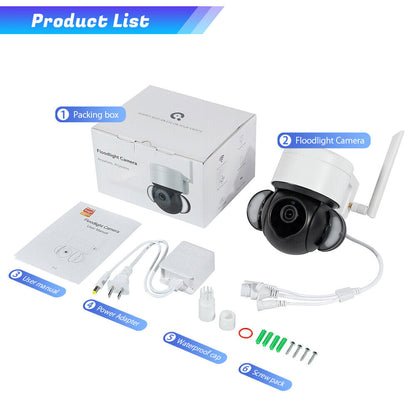 5MP PTZ Wireless Wifi Security Camera 10X Optical Zoom Auto Motion Tracking Tuya