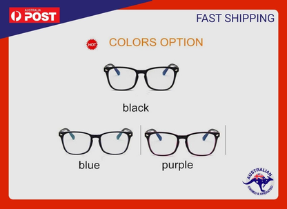 AU Blue Light Blocking Computer Gaming Glasses anti Eyestrain Eyewear Black