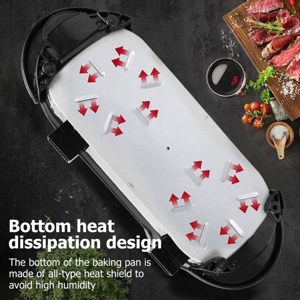 Electric 2 in 1 Hot Pot BBQ Oven Smokeless Barbecue Pan Grill Hotpot Machine AU