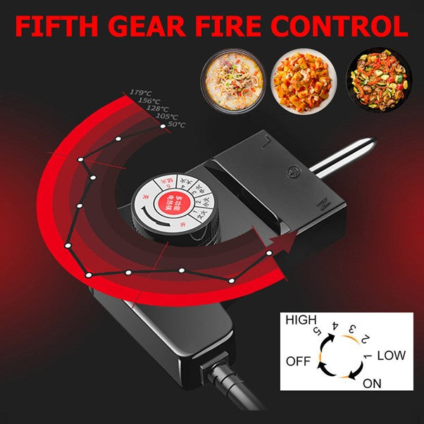 Electric 2 in 1 Hot Pot BBQ Oven Smokeless Barbecue Pan Grill Hotpot Machine AU