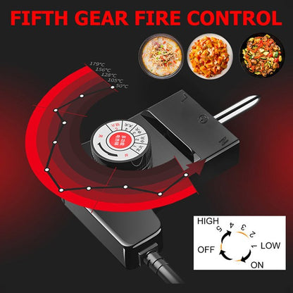 Electric 2 in 1 Hot Pot BBQ Oven Smokeless Barbecue Pan Grill Hotpot Machine AU