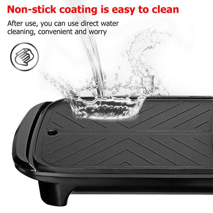 Electric 2 in 1 Hot Pot BBQ Oven Smokeless Barbecue Pan Grill Hotpot Machine AU