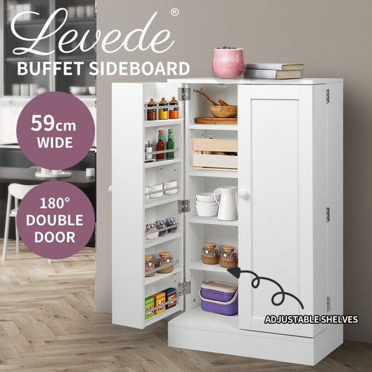 Levede Buffet Sideboard Storage Cabinet Adjustable Shelf Cupboard Door Furniture