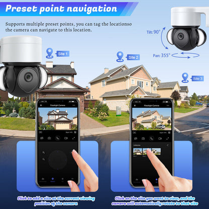 5MP PTZ Wireless Wifi Security Camera 10X Optical Zoom Auto Motion Tracking Tuya