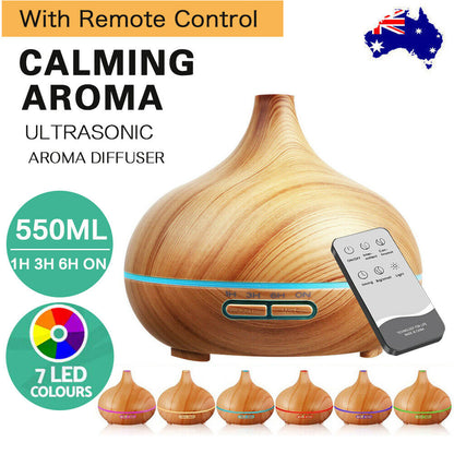 160-550ML Aroma Aromatherapy Diffuser LED Oil Ultrasonic Air Humidifier Purifier