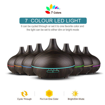 160-550ML Aroma Aromatherapy Diffuser LED Oil Ultrasonic Air Humidifier Purifier