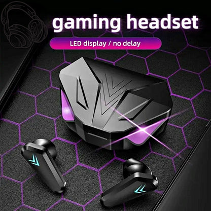 Sports Gaming LED Display Earphones Noise Cancelling Wireless Bluetooth Earbuds