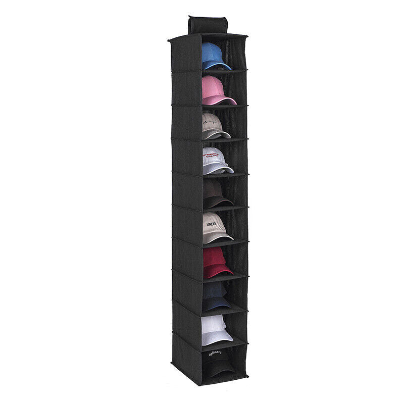 10 Tier Clothes Organiser Wardrobe Hanging Storage Closet Shoes Hanger Bag AU